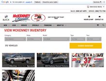 Tablet Screenshot of mckenneychevrolet.com